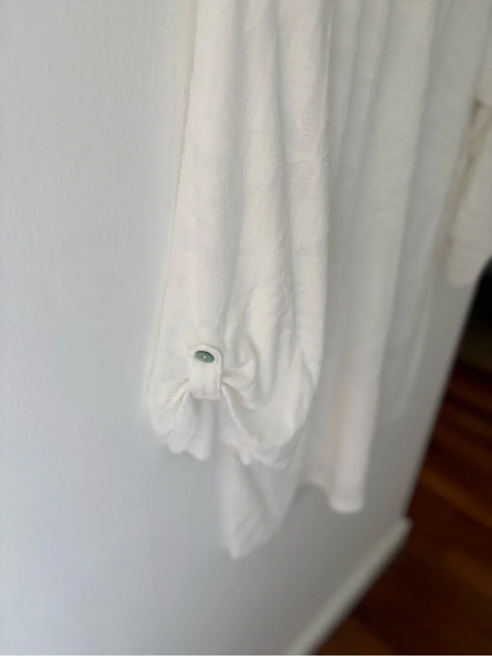 White V-Neck Women's Swim Coverup Top L - Picture 6 of 6